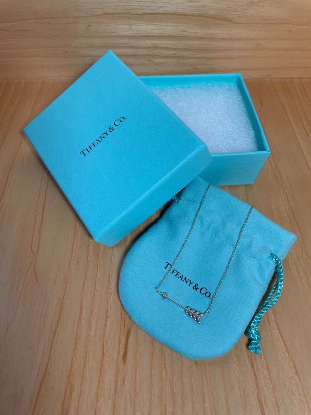Tiffany & Co. Silver Arrow Necklace. Paloma Picasso. 8 in. Retired design.